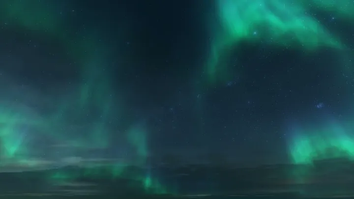 Aurora Night Sky live wallpaper scene